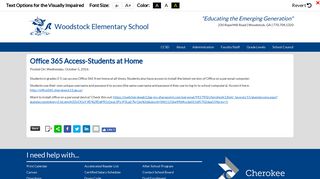 Office 365 Access-Students at Home - Cherokee County School District