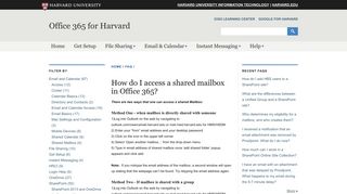 How do I access a shared mailbox in Office 365? | Office 365 for Harvard