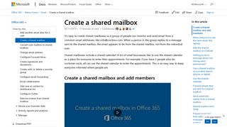 Create a shared mailbox | Microsoft Docs
