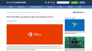 Microsoft Office 365 Having Login and Activation Issues