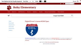 Digital Driver's License NOW Open - Roby Elementary