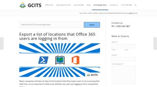 Export a list of locations that Office 365 users are logging in from - GCITS