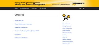 Office365 | Identity and Access Management - UWM