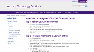 Office 365 Gmail - Western Technology Services - Western University