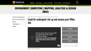Email for undergrad: Set up and access your Office 365 | Environment ...