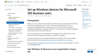 Set up Windows devices for Microsoft 365 Business users | Microsoft ...