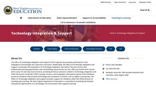 Technology Integration & Support - West Virginia Department of ...