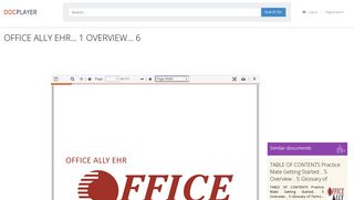 OFFICE ALLY EHR... 1 OVERVIEW PDF - DocPlayer.net