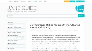US Insurance Billing Using Online Clearing House Office Ally | Jane ...