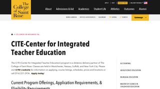 CITE-Center for Integrated Teacher Education | The College of Saint ...