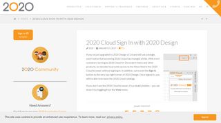 2020 Cloud Sign In with 2020 Design - 2020 Spaces