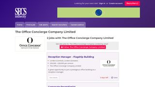 Jobs with The Office Concierge Company Limited - SecsintheCity