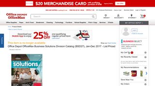 Office Depot OfficeMax Business Solutions Division Catalog BSD27 ...