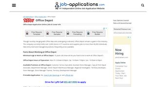 Office Depot Application, Jobs & Careers Online - Job-Applications.com