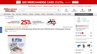 ComplyRight E File For Small Business Online W 2 And ... - Office Depot
