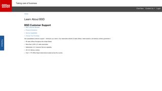 BSD Customer Support - Office Depot Business