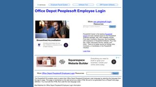 Office Depot Peoplesoft Employee Login - PeopleSoft Career