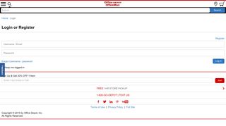 Login or Register - Office Supplies, Furniture, Technology at Office Depot