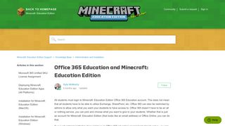 Office 365 Education and Minecraft: Education Edition – Minecraft ...