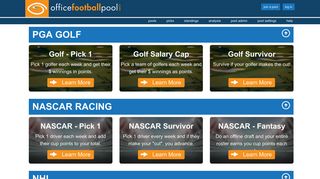 Office Football Pool Hosting :: Pro and College Football Pools ...