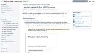 How to Log into Office 365 Education - Experts Knowledge Base ...