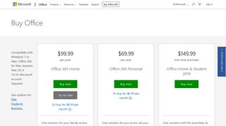 Buy Microsoft Office 365 Home & Personal subscriptions