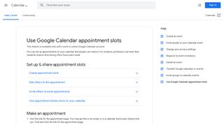 Use Google Calendar appointment slots - Calendar Help