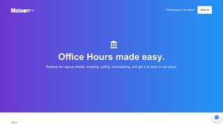 Maison: Book office hours online with your professors.