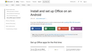 Install and set up Office on an Android - Office Support