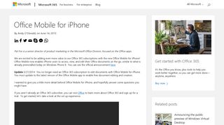 Office Mobile for iPhone - Microsoft 365 Blog
