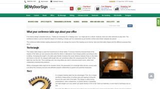 What your conference table says about your office - - MyDoorSign