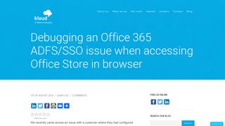 Debugging an Office 365 ADFS/SSO issue when accessing Office ...