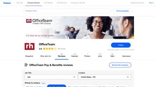 Working at OfficeTeam: 116 Reviews about Pay & Benefits | Indeed.com