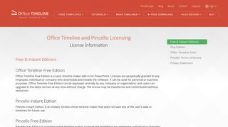 License Information & Pricing - Office Timeline