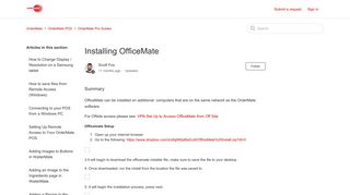 Installing OfficeMate – OrderMate
