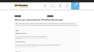 Where can I download the OfficeMax eBooks app? - OfficeMax Schools