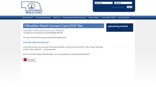 OfficeMax Retail Connect Card (PDF file) - Nebraska REALTORS ...