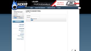 Pick-up Hockey, Free Hockey Pools, Office Pools - PickupHockey.com