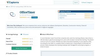 OfficeTimer Reviews and Pricing - 2019 - Capterra