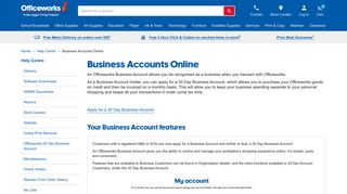 Help Centre - Business Accounts - Officeworks