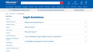 Help Centre - Log In Assistance - Officeworks