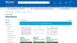 Time Sheets | Officeworks
