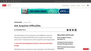 AIA Acquires OfficeZilla - Advertising Specialty Institute