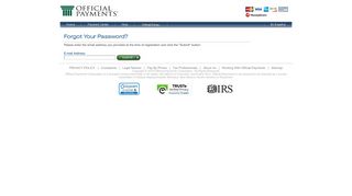 Forgot Password? - Official Payments - Pay Taxes, Utility Bills, Tuition ...