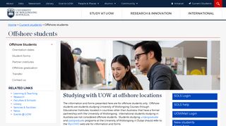 Offshore students @ UOW