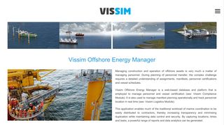 Vissim Offshore Energy Manager - Vissim