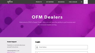 Dealer Login | OFM