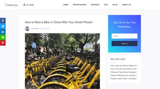 How to Rent a Bike in China With Your Smart Phone! - Career China
