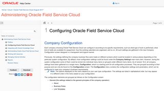 Configuring Oracle Field Service Cloud - Oracle Docs