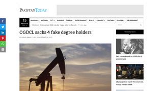 OGDCL sacks 4 fake degree holders | Pakistan Today